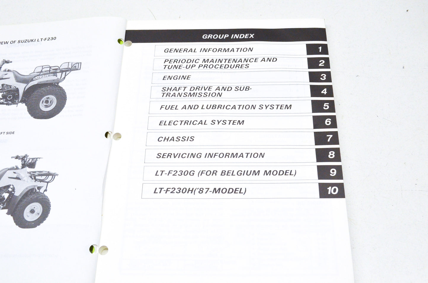 OEM Suzuki 99500-42042-01E Service Manual LT-F230