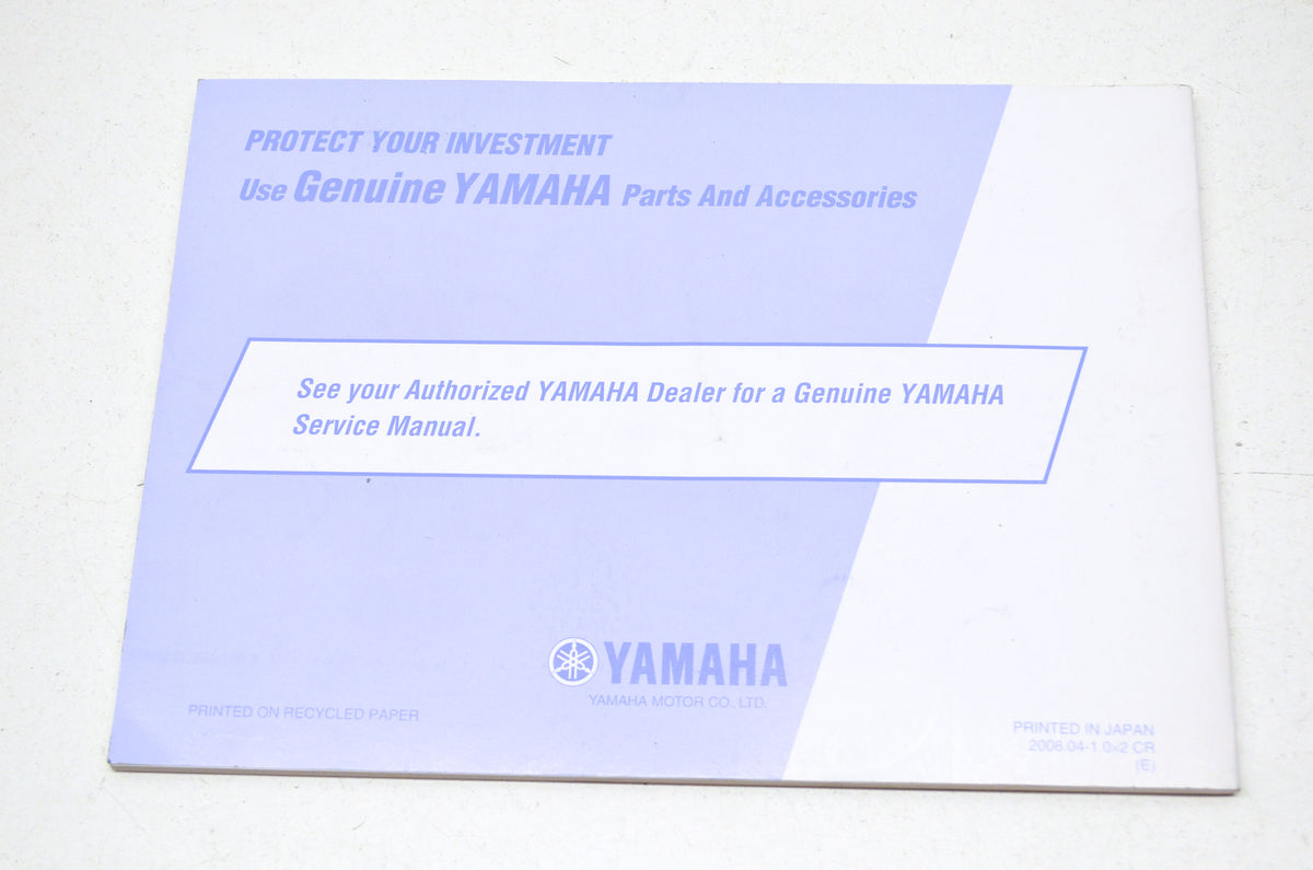OEM Yamaha LIT-11626-22-20 XVS65Y(C) XVS65AY(C) Owner's Manual NOS