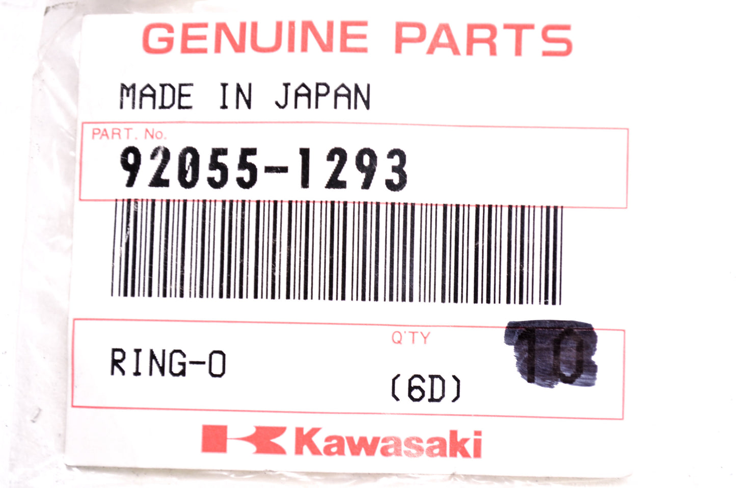 OEM Kawasaki 92055-1293 O-Ring NOS