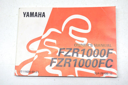 OEM Yamaha LIT-11626-09-21 FZR1000F/FC Owner's Manual NOS