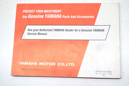 OEM Yamaha LIT-11626-09-21 FZR1000F/FC Owner's Manual NOS