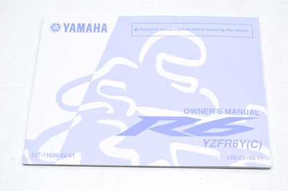 OEM Yamaha LIT-11626-22-51 Owner's Manual 09 R6 YZFR6Y/C NOS