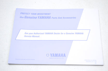 OEM Yamaha LIT-11626-22-51 Owner's Manual 09 R6 YZFR6Y/C NOS