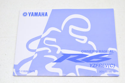 OEM Yamaha LIT-11626-19-78 Owner's Manual YZFR6V/VC R6 NOS