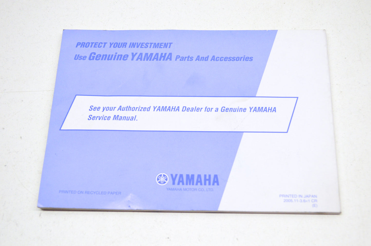 OEM Yamaha LIT-11626-19-78 Owner's Manual YZFR6V/VC R6