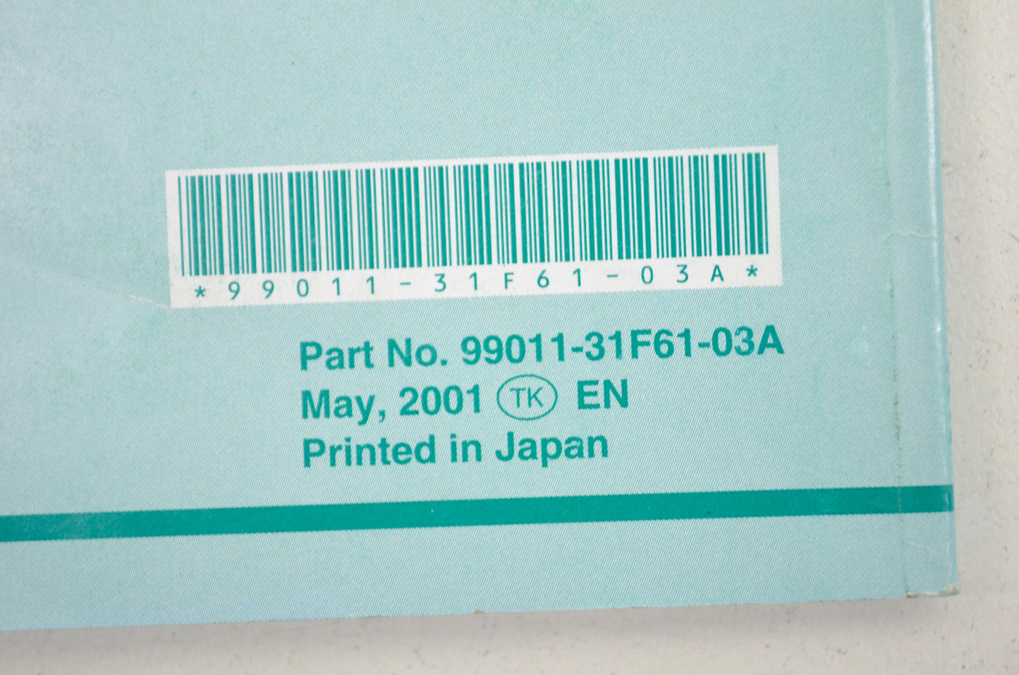 OEM Suzuki 99011-31F61-03A Owner's Manual GSF1200/SK2 NOS