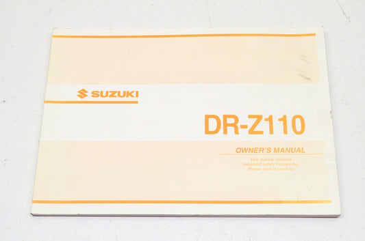 OEM Suzuki 99011-11A80-03A Owner's Manual DR-Z110K3 NOS
