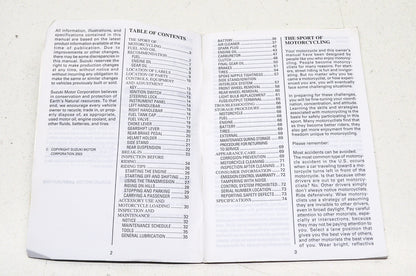 OEM Suzuki 99011-38B67-03A Owner's Manual VS1400GLK4