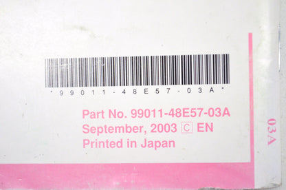 OEM Suzuki 99011-48E57-03A Owner's Manual VZ800K4 200 NOS