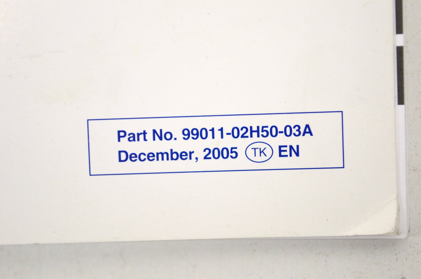 OEM Suzuki 99011-02H50-03A Owner's Manual GSX-R750K6 NOS