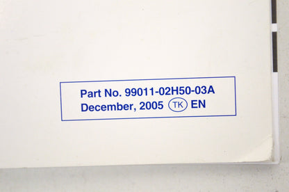 OEM Suzuki 99011-02H50-03A Owner's Manual GSX-R750K6 NOS
