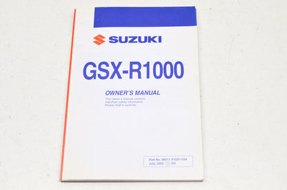 OEM Suzuki 99011-41G51-03A Owner's Manual GSX-R1000K6 NOS