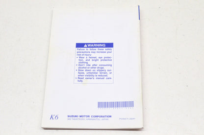 OEM Suzuki 99011-41G51-03A Owner's Manual GSX-R1000K6 NOS