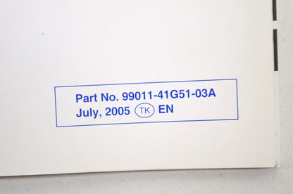 OEM Suzuki 99011-41G51-03A Owner's Manual GSX-R1000K6 NOS