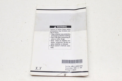 OEM Suzuki 99011-34E53-03A Owner's Manual GSX-R600Y 2