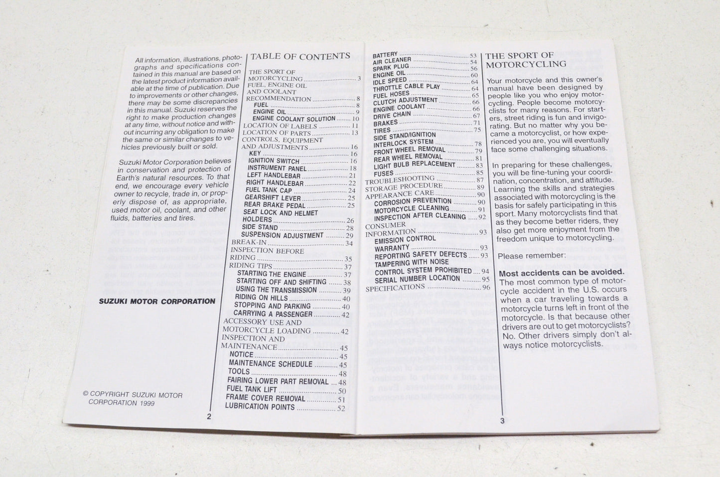 OEM Suzuki 99011-34E53-03A Owner's Manual GSX-R600Y 2