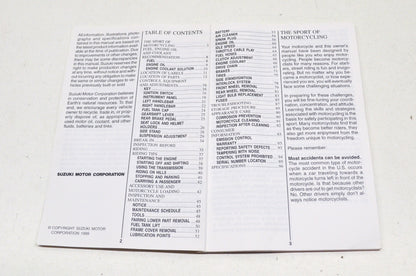 OEM Suzuki 99011-34E53-03A Owner's Manual GSX-R600Y 2