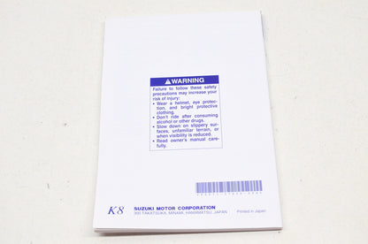 OEM Suzuki 99011-37H50-03A Owner's Manual GSX-R600K8 NOS