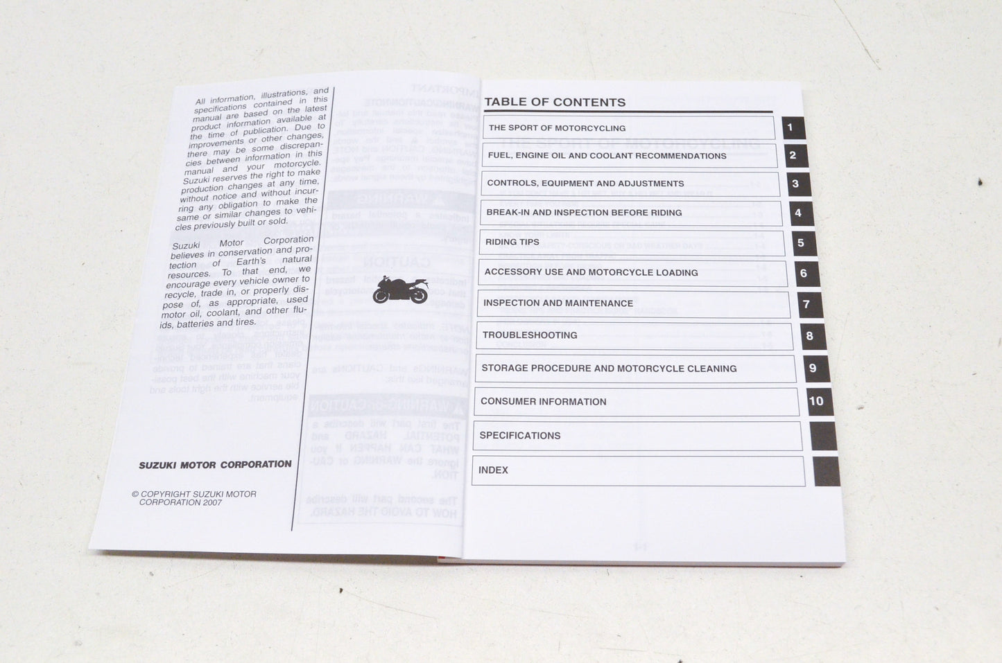 OEM Suzuki 99011-37H50-03A Owner's Manual GSX-R600K8 NOS