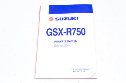 OEM Suzuki 99011-02H51-03A Owner's Manual GSX-R750K7 NOS