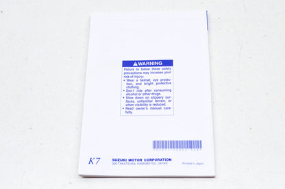OEM Suzuki 99011-02H51-03A Owner's Manual GSX-R750K7 NOS