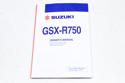OEM Suzuki 99011-38H50-03A Owner's Manual GSX-R750K8 NOS