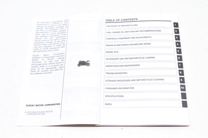 OEM Suzuki 99011-38H50-03A Owner's Manual GSX-R750K8 NOS