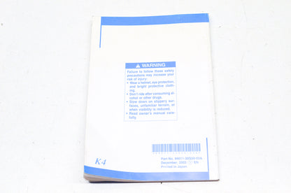 OEM Suzuki 99011-30G50-03A Owner's Manual GSX-R750K4
