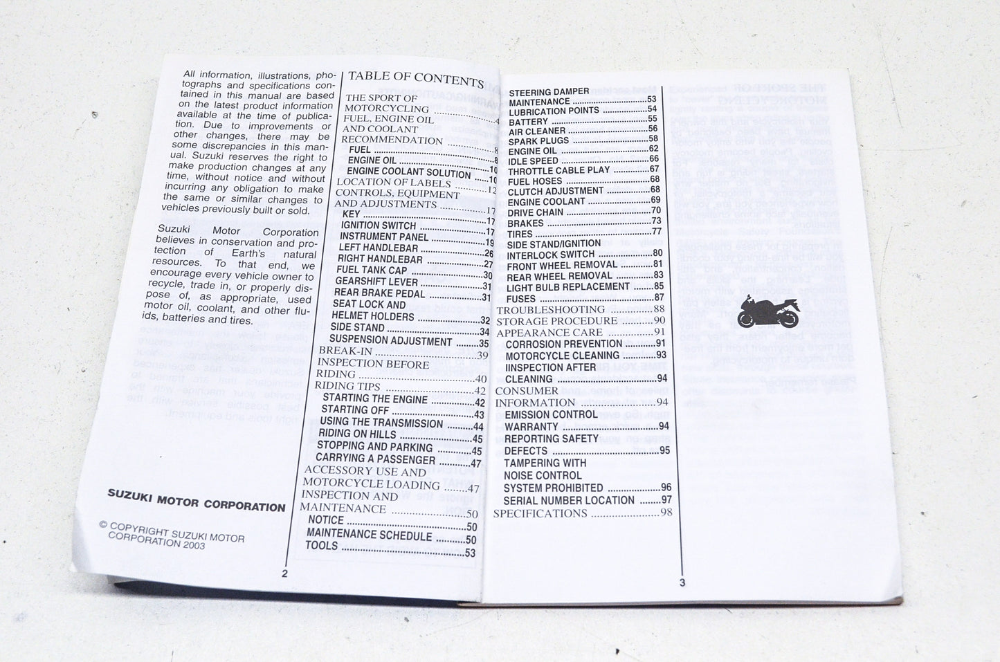 OEM Suzuki 99011-30G50-03A Owner's Manual GSX-R750K4