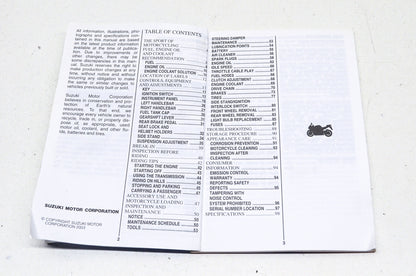 OEM Suzuki 99011-30G50-03A Owner's Manual GSX-R750K4
