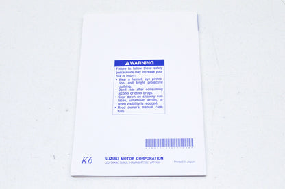 OEM Suzuki 99011-39G51-03A Owner's Manual VZ800K6 200 NOS