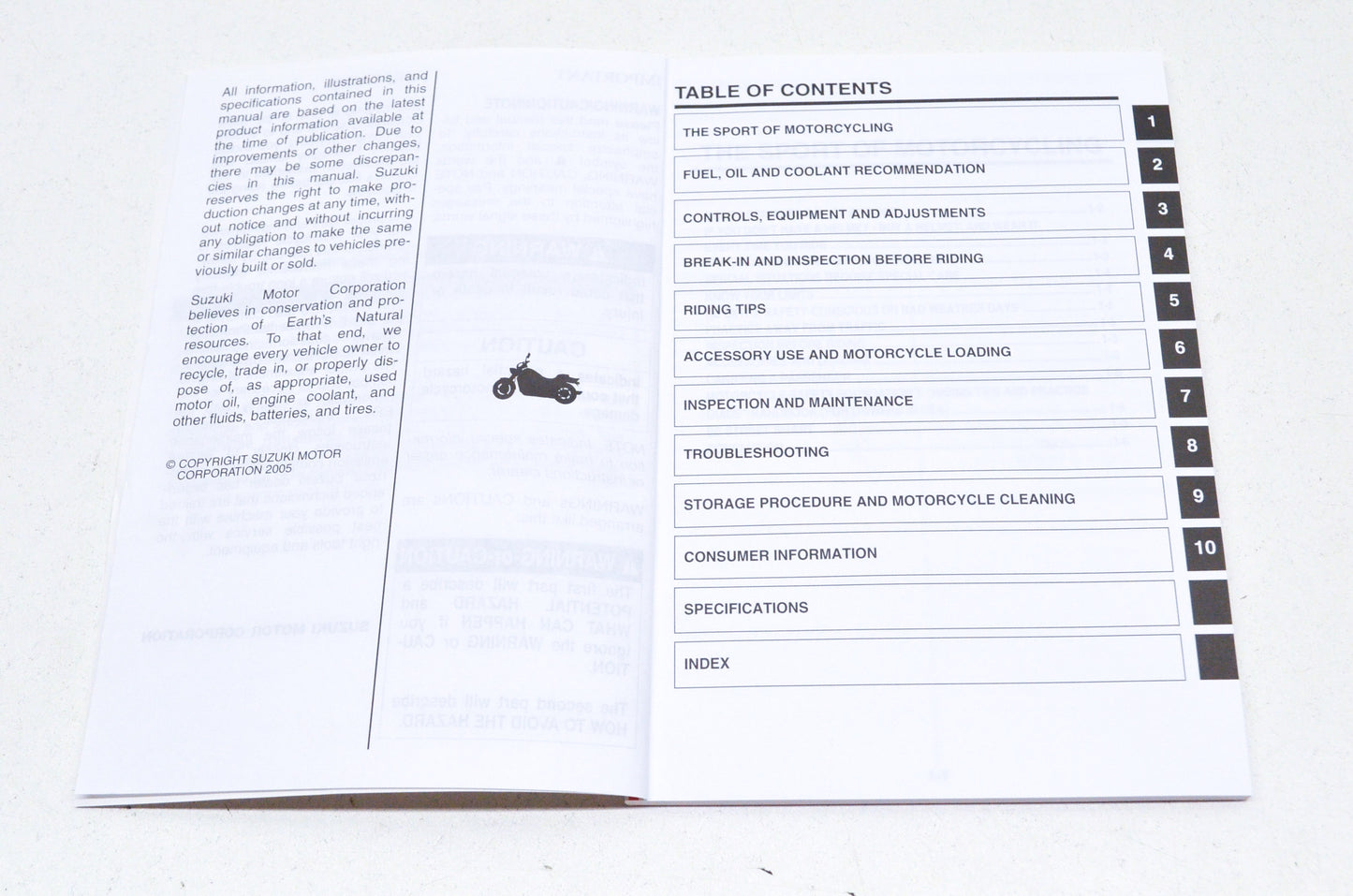 OEM Suzuki 99011-39G51-03A Owner's Manual VZ800K6 200 NOS