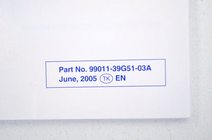 OEM Suzuki 99011-39G51-03A Owner's Manual VZ800K6 200 NOS