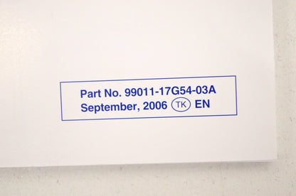 OEM Suzuki 99011-17G54-03A Owner's Manual SV650/SK7 2 NOS