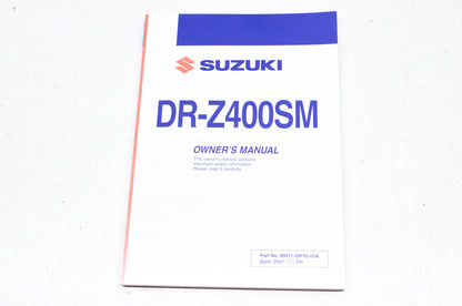 OEM Suzuki 99011-29F93-03A Owner's Manual DR-Z400SMK8 NOS