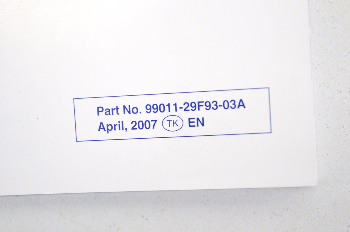 OEM Suzuki 99011-29F93-03A Owner's Manual DR-Z400SMK8 NOS