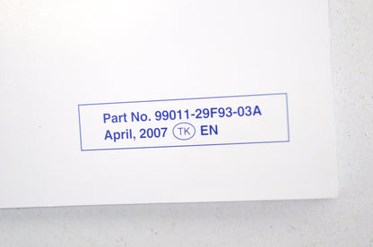 OEM Suzuki 99011-29F93-03A Owner's Manual DR-Z400SMK8 NOS