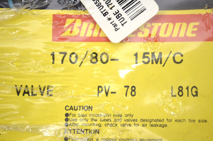 New Bridgestone BTU-6508, BTU6508 Inner Tube 170/80-15M/C NOS