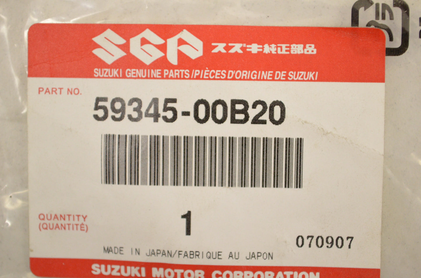 OEM Suzuki 59345-00B20 Pin Holder NOS