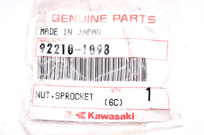 OEM Kawasaki 92210-1098 Sprocket Nut NOS