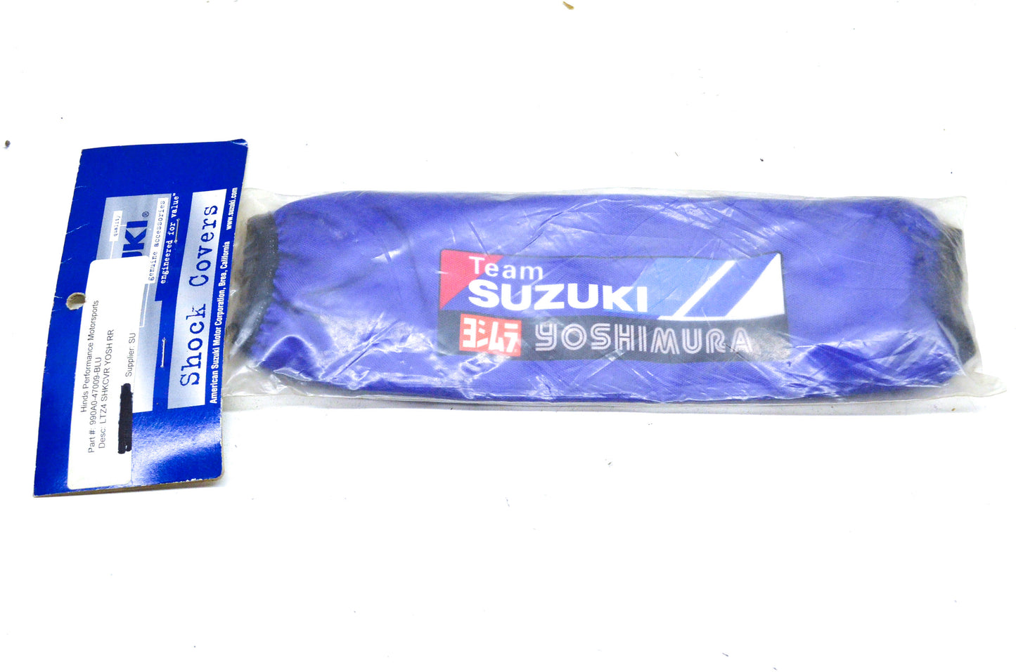 New OEM Suzuki Yoshimura Rear Shock Cover Blue NOS