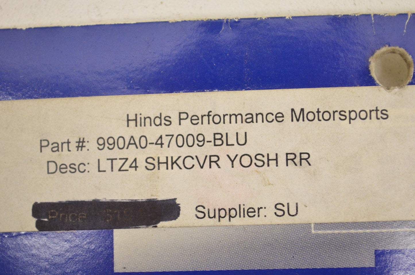 New OEM Suzuki Yoshimura Rear Shock Cover Blue NOS