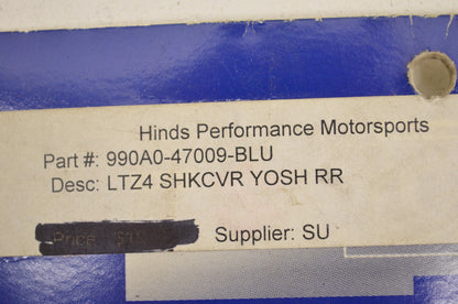 New OEM Suzuki Yoshimura Rear Shock Cover Blue NOS