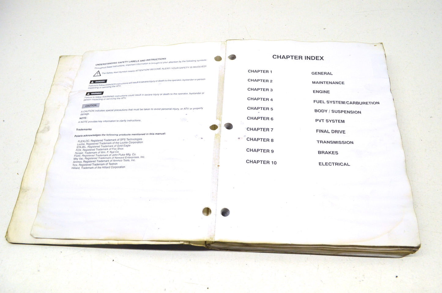 OEM Polaris Service Manual 2001 Xplorer 4X4, 2001 Xplorer 400