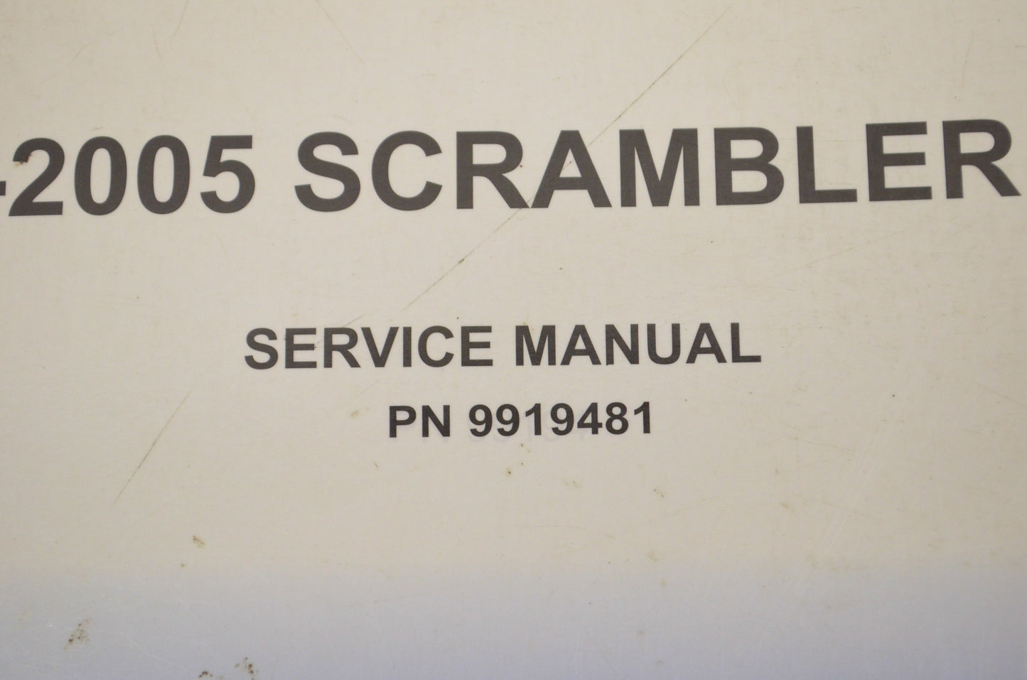 OEM Polaris 9919481 Service Manual 06 Scrambler 500 4X4