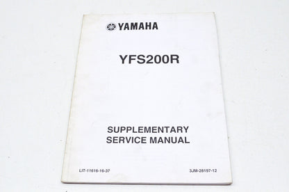 OEM Yamaha LIT-11616-16-37 YFS200R-S Service Manual Supplement NOS