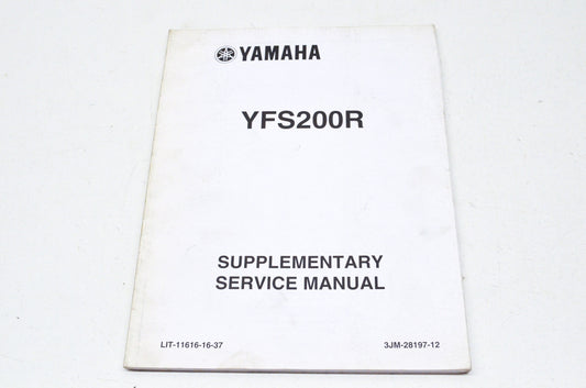 OEM Yamaha LIT-11616-16-37 YFS200R-S Service Manual Supplement NOS