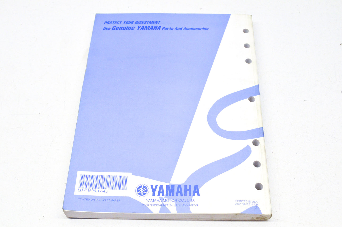 OEM Yamaha LIT-11626-17-45 YZ450FS Owner's/Service Manual NOS