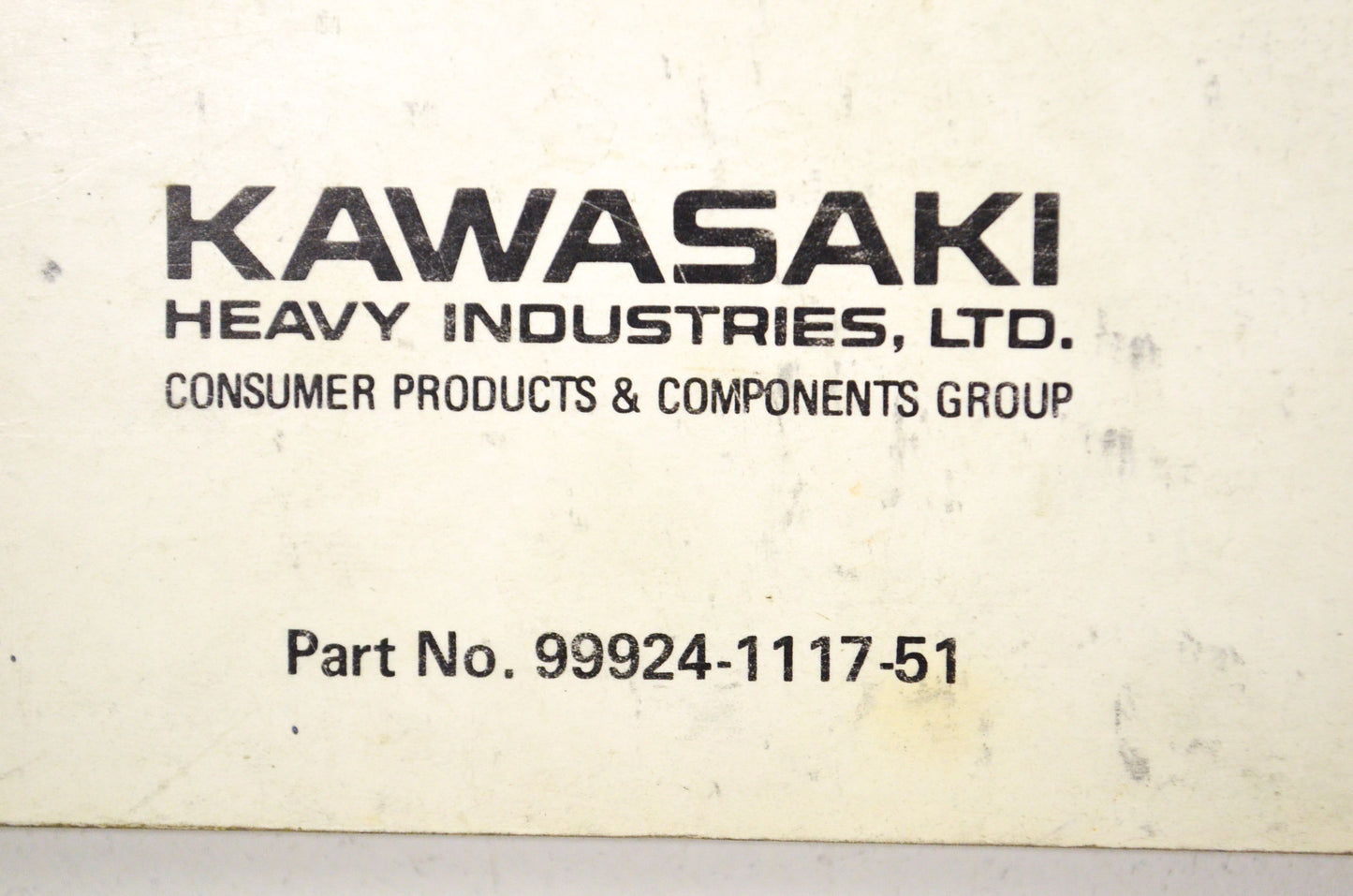 OEM Kawasaki 99924-1117-51 Service Manual Supplement KLF300C