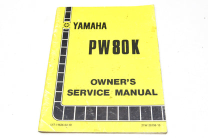OEM Yamaha LIT-11626-03-70 PW80K Owner's Manual